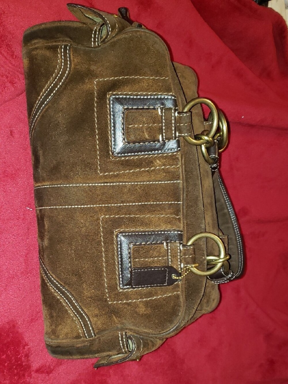 Coach Mia Soho Suede Satchel (Style F10061)